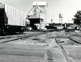 Worn railroad track