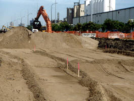 Construction site for LRT