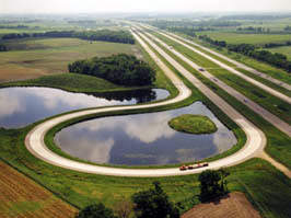 Aerial photo of research road