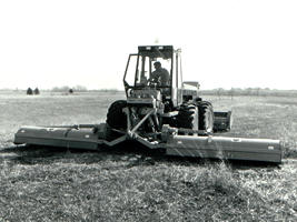 Man on a mower in Morris