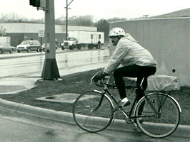 Bicyclist on street