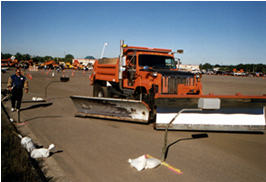 Snowplow on roadeo course