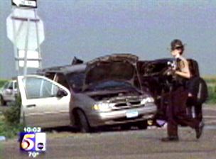 TV image of crash