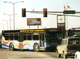 Bus entering a controlled intersection