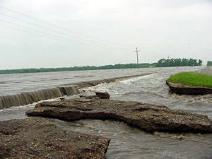 Flooded road