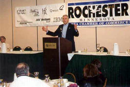 Man at lectern