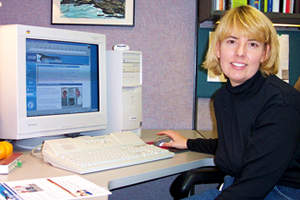 Woman at computer