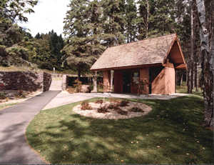 Exterior of roadside rest area