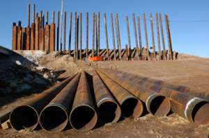 Wakota bridge pilings