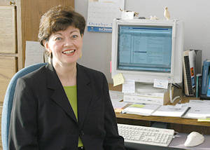 Woman sitting at desk