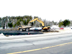 Truck hauling taconite