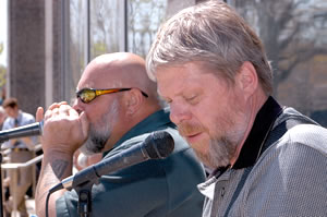 Two men playing music