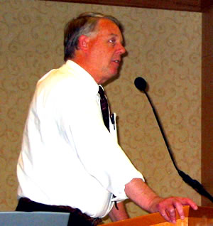 Man at lectern