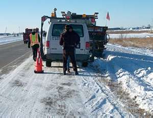 Rear view of van crash