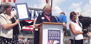 Lt Gov Molnau speaking at Eagle Center opening