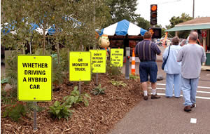 Road signs at Mn/DOT exhibit