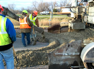 Taconite in test road