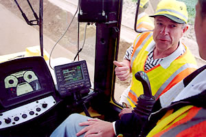 Inside of roller cab