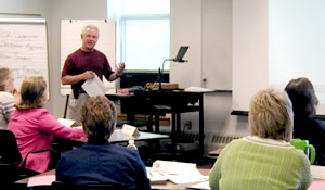 Man teaching class