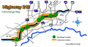 Hwy 212 map