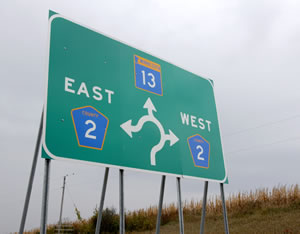 Prior Lake road sign