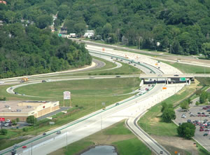 Aerial view of Hwy 52