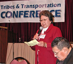 Woman introducing speaker