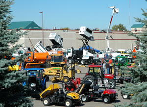 Circle of maintenance vehicles