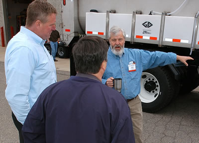 3 men, truck