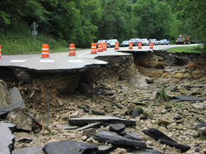 Washed out Hwy 74