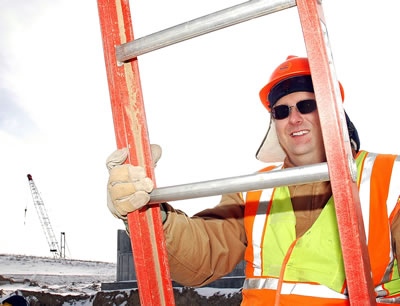 Man on ladder