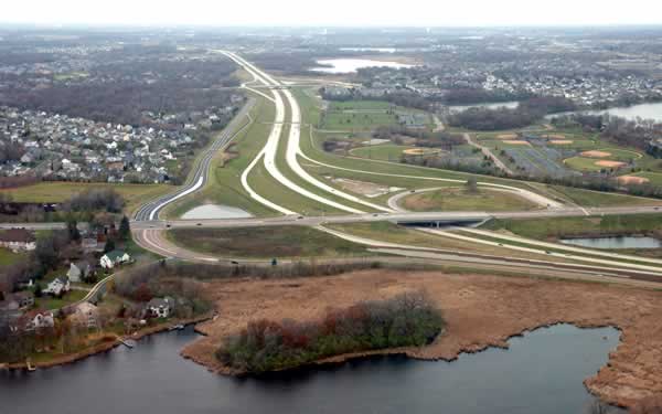 Aerial view of Hwy 212