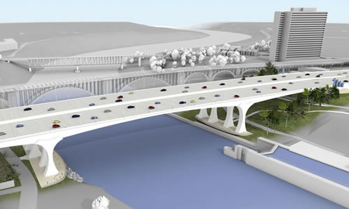 Drawing of proposed bridge