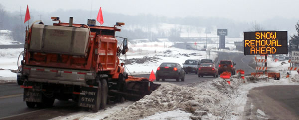 Snowplow & sign