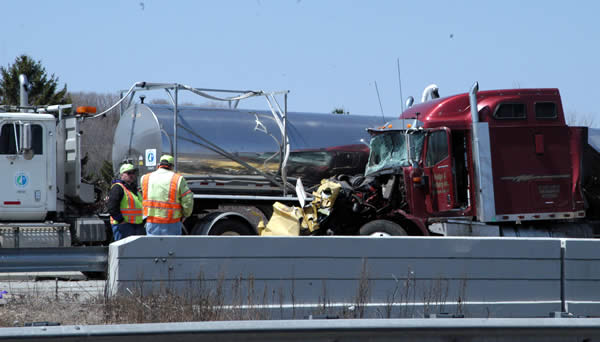 Semitrailer crash