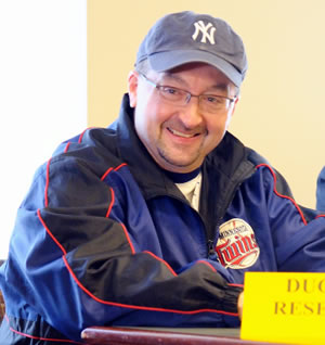 Tom Sorel in baseball attire