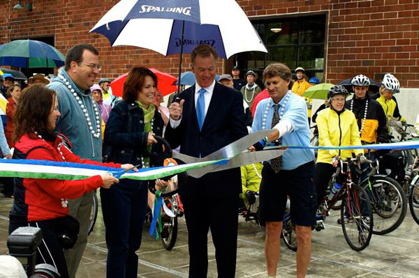 Ribbon-cutting for bike trail