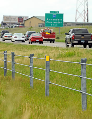 Cable median barrier