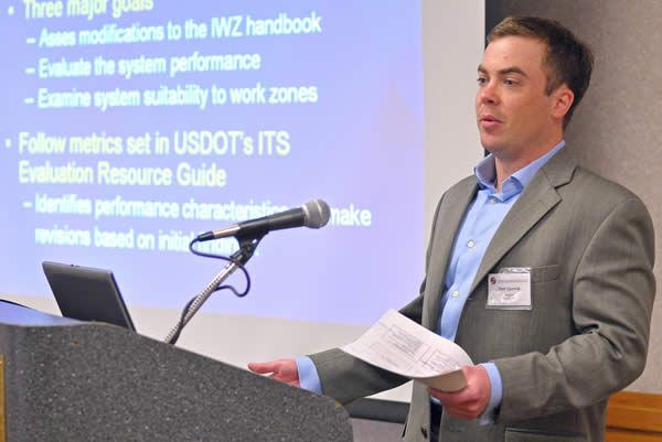 Man at lectern