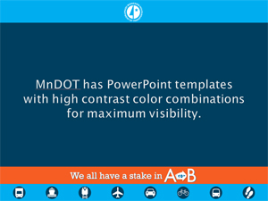 Graphic of MnDOT PowerPoint template