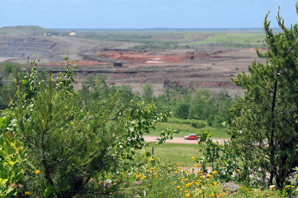 Hwy 53 cuts through the United Taconite Mine