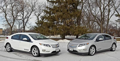 Two hybrid vehicles