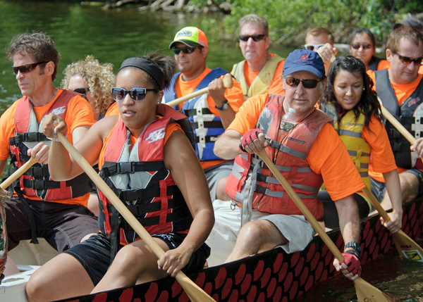 MnDOT employees paddle in annual Dragon Boat competition