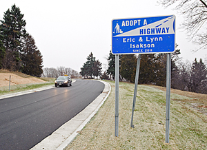 Adopt a Highway sign