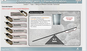 Graphic from concrete field technician recertificaion course.