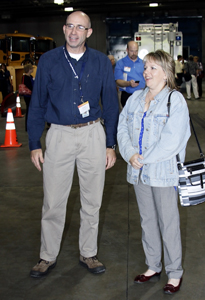 Photo of Cassandra Isackson and St. Cloud Airport manager Bill Towle.