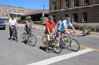 Photo of bicycle riders in Duluth