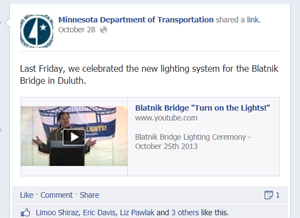 Graphic from the MnDOT Facebook page