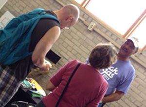 Jarvis Keys, Office of Transit, helped staff the Kick Gas booth at the State Fair