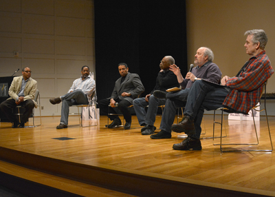 Panel discussion during Black History Month event.